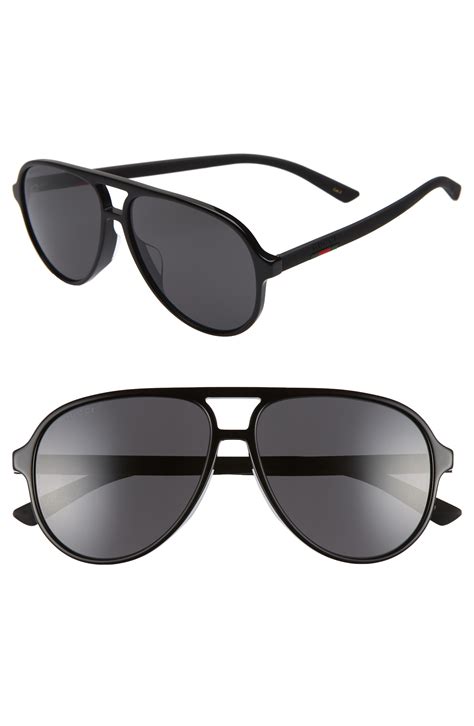 gucci black aviator glasses